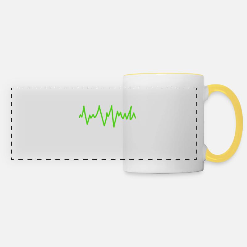 Accordeon - Mug panoramique contrasté et blanc - blanc/jaune
