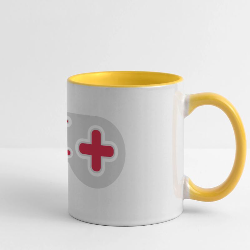 Conception Retro Gamer Controller Mug panoramique contrasté et blanc