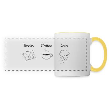 Poète Poésie Poète Poésie I Don - Mug panoramique contrasté et blanc - blanc/jaune - Devant