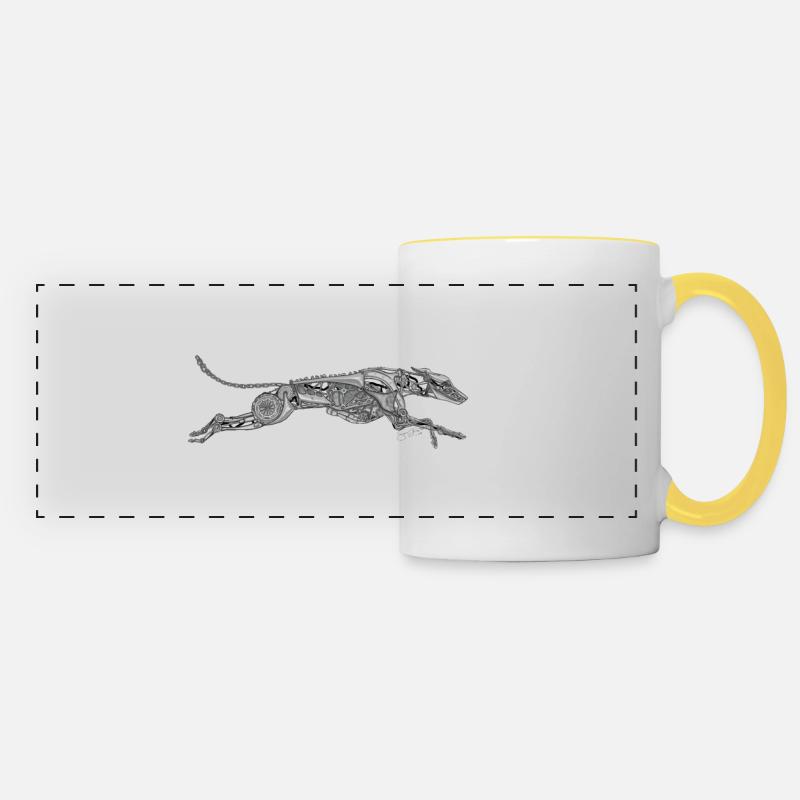 whippetengine - Panoramic Mug - white/yellow