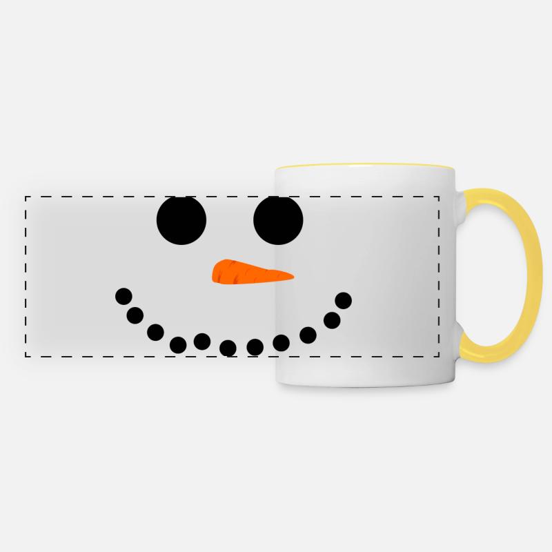 Snowman - Panoramic Mug - white/yellow