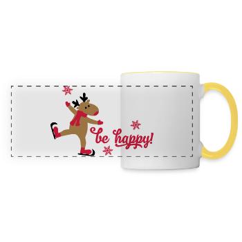 Funny Christmas - Panoramic Mug - white/yellow - Front