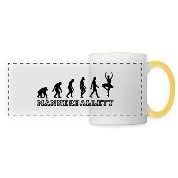 Männerballett Evolution Ballerina - Panoramatasse - Weiß/Gelb - Vorne