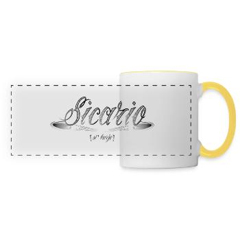 Sicario dos-santos-fashion - Mug panoramique contrasté et blanc - blanc/jaune - Devant