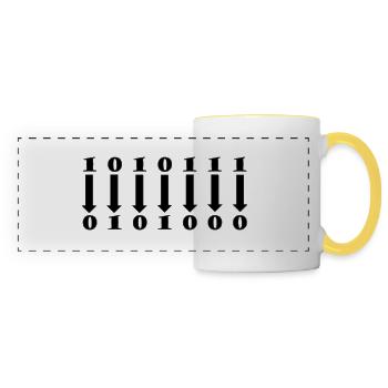1 complément - Mug panoramique contrasté et blanc - blanc/jaune - Devant