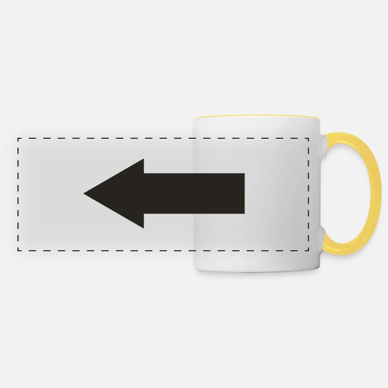 arrow - Panoramic Mug - white/yellow