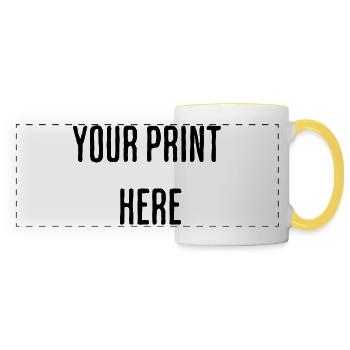 Your Print Here - Panoramatasse - Weiß/Gelb - Vorne