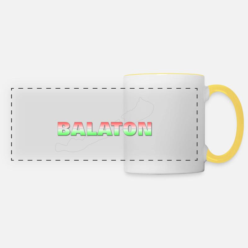 Balaton - Mug panoramique contrasté et blanc - blanc/jaune