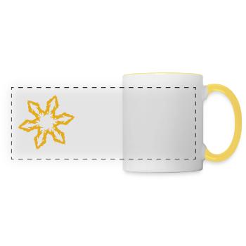 lancer étoiles - Mug panoramique contrasté et blanc - blanc/jaune - Devant