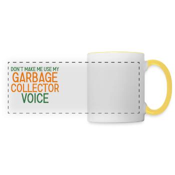 Garbage Collector Voice - Panoramic Mug - white/yellow - Front