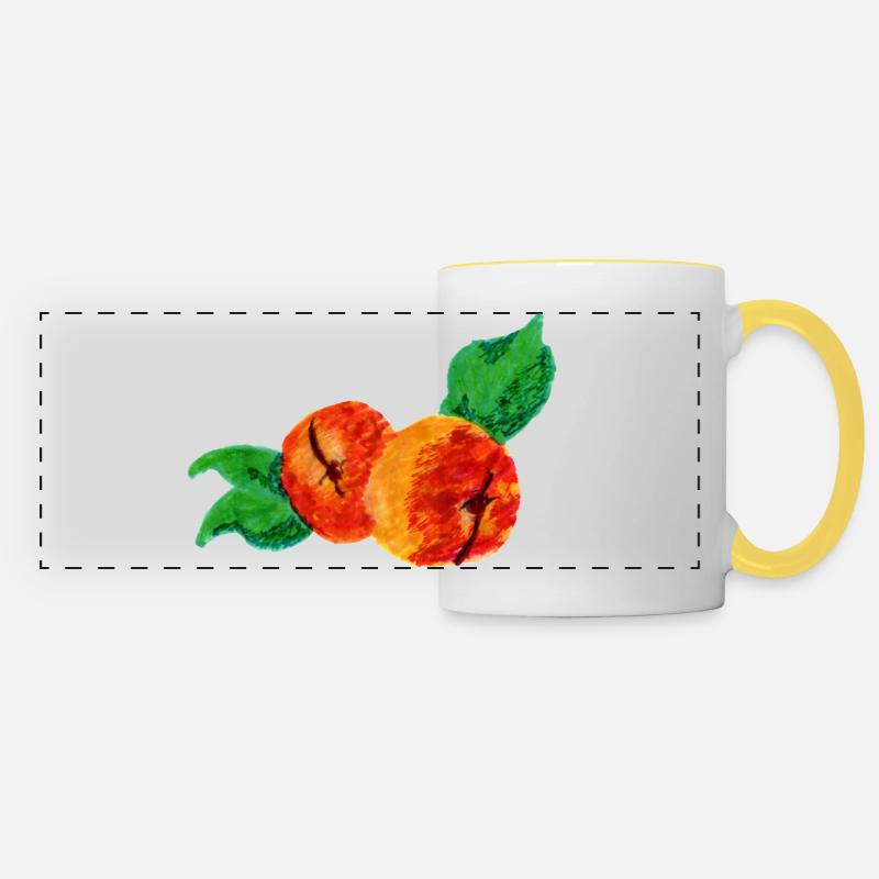 Apricot style - Panoramic Mug - white/yellow