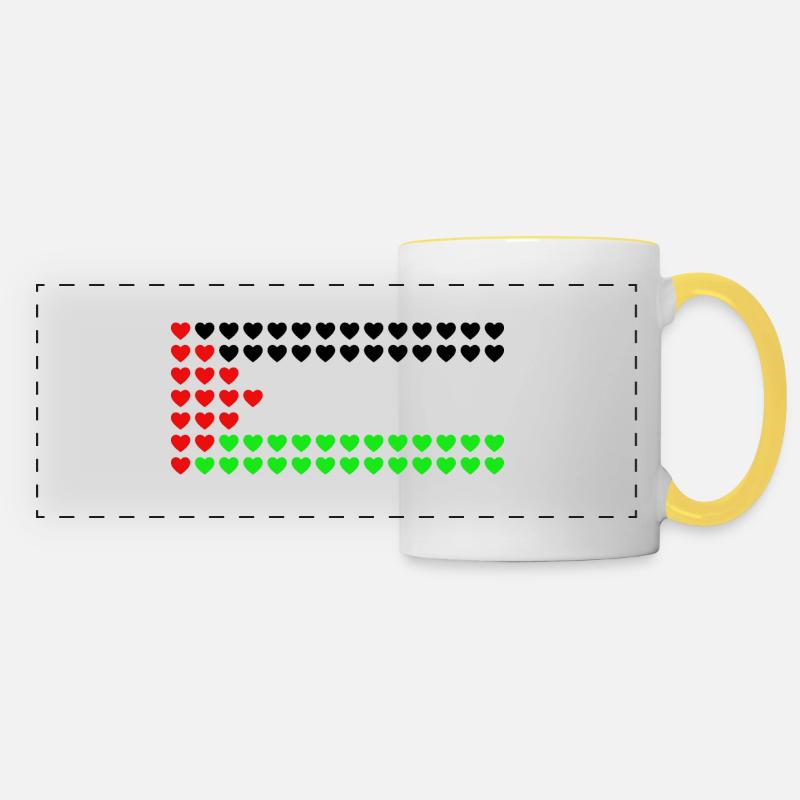 Free Palestine - Panoramic Mug - white/yellow
