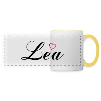 name lea - Panoramatasse - Weiß/Gelb - Vorne