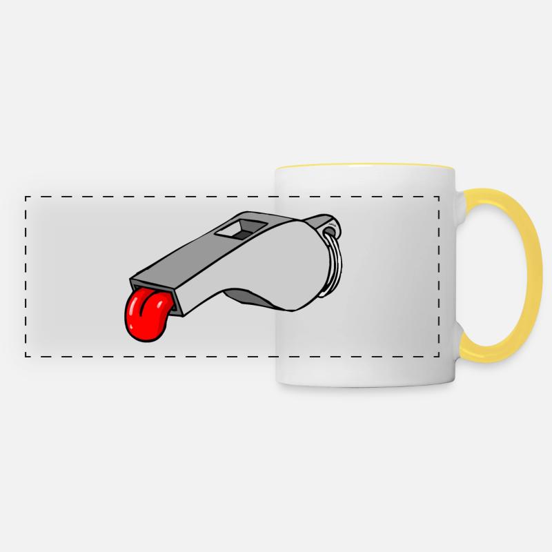 Whistle - Mug panoramique contrasté et blanc - blanc/jaune