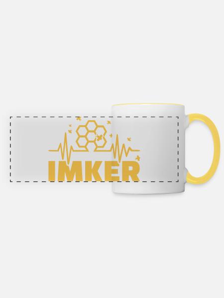 Imker - Panoramatasse - Weiß/Gelb