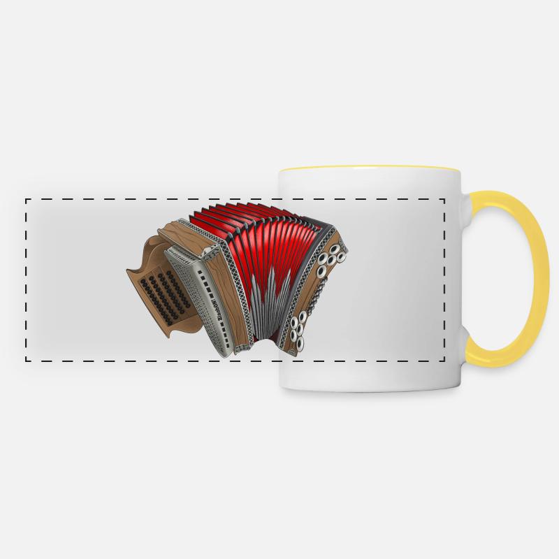 Styrian Harmonica - Franconia Bavaria | ZiachON! - Panoramic Mug - white/yellow