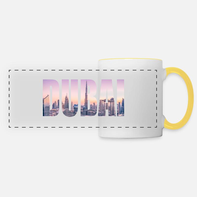 dubai - Panoramatasse - Weiß/Gelb