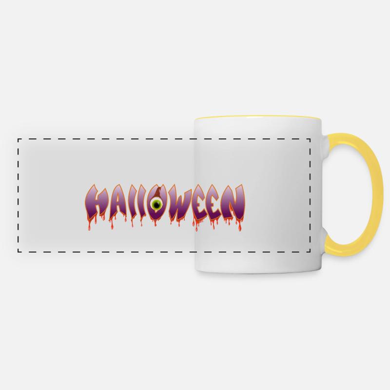Halloween - Panoramic Mug - white/yellow