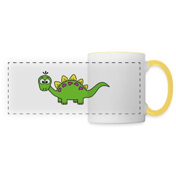 Dino Baby - Panoramatasse - Weiß/Gelb - Vorne