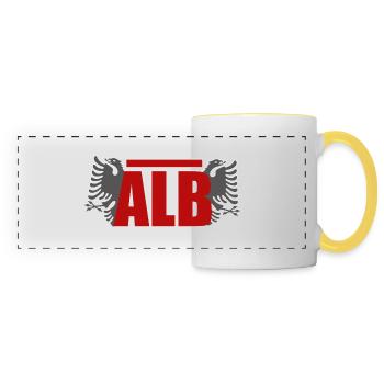 ALB - Albaner - Albanien - Panoramatasse - Weiß/Gelb - Vorne
