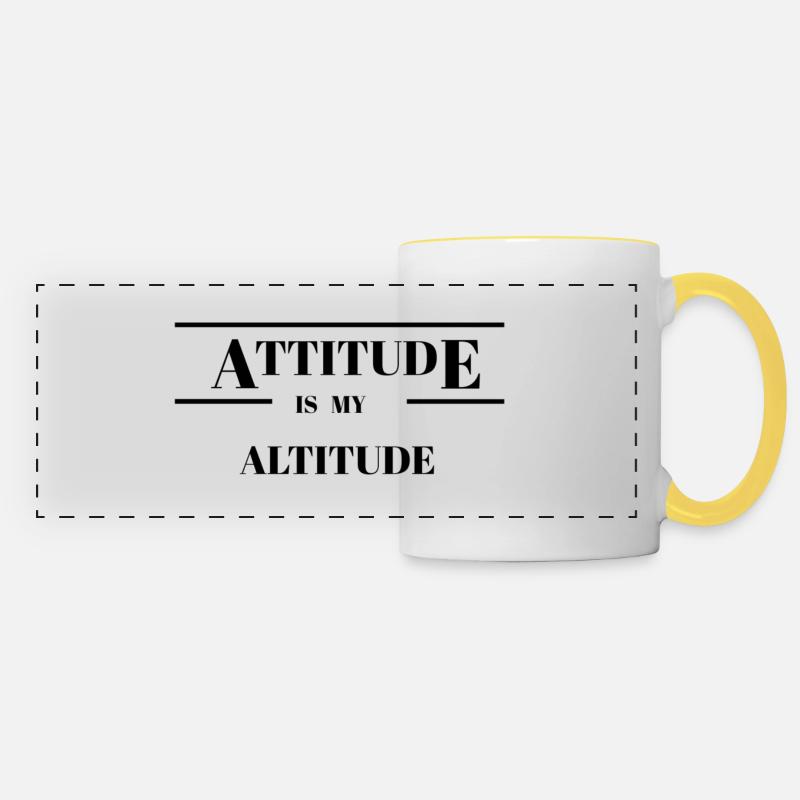 Attitude Is My Altitude - Panoramic Mug - white/yellow