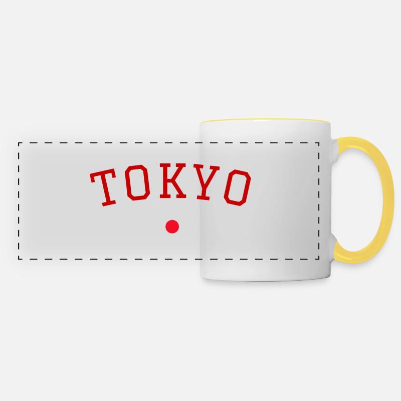 Tokio Japan - Panoramatasse - Weiß/Gelb