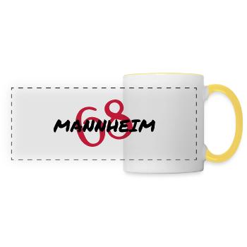 Mannheim Monnem Mannheimat - Panoramatasse - Weiß/Gelb - Vorne