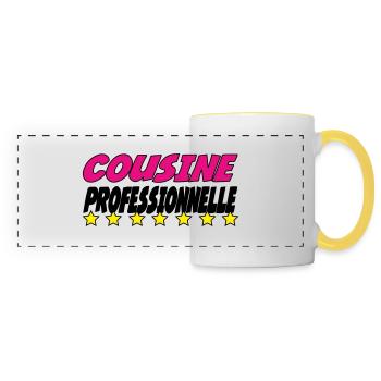 PROFESSIONAL COUSIN - Panoramic Mug - white/yellow - Front
