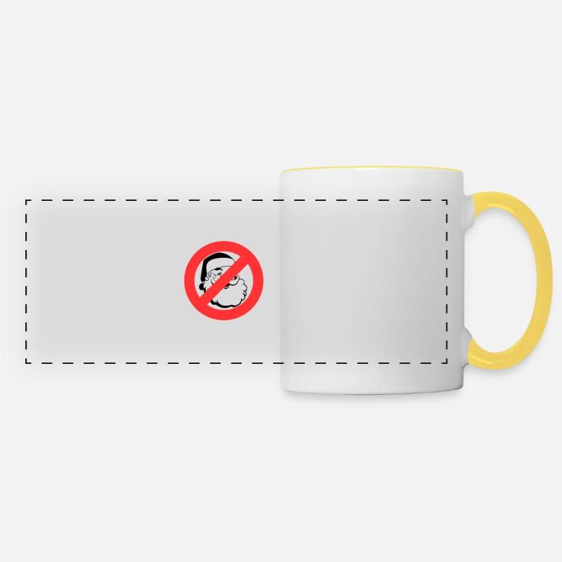 NoNoel - Mug panoramique contrasté et blanc - blanc/jaune