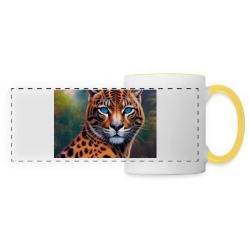 Jaguar - Panoramic Mug - white/yellow - Front
