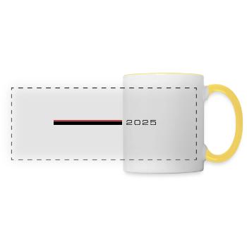 2025 Accident vasculaire cérébral - Mug panoramique contrasté et blanc - blanc/jaune - Devant