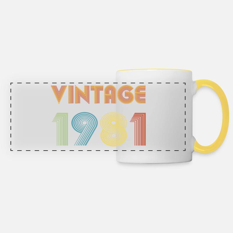 Vintage 1981 - Panoramic Mug - white/yellow