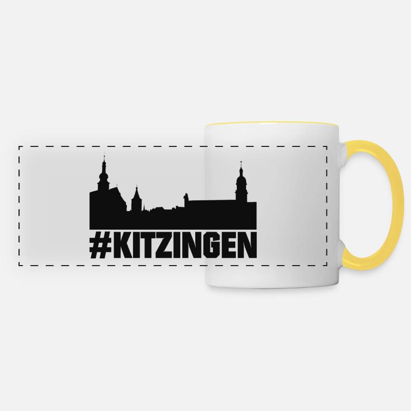#Kitzingen Skyline am Main - Panoramatasse - Weiß/Gelb