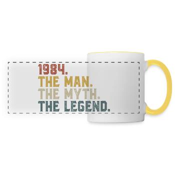 1984 Mann Mythos Legende - Panoramatasse - Weiß/Gelb - Vorne