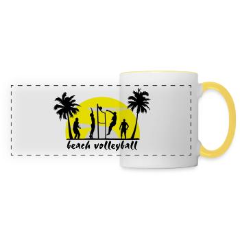 beach volleyball - Panoramatasse - Weiß/Gelb - Vorne