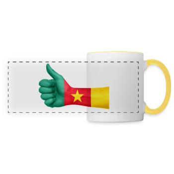 cameroon collection - Panoramic Mug - white/yellow - Front