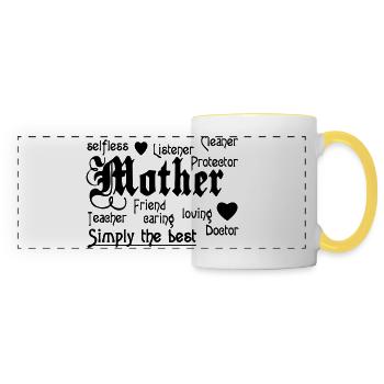 Mother - simply the Best - Panoramic Mug - white/yellow - Front