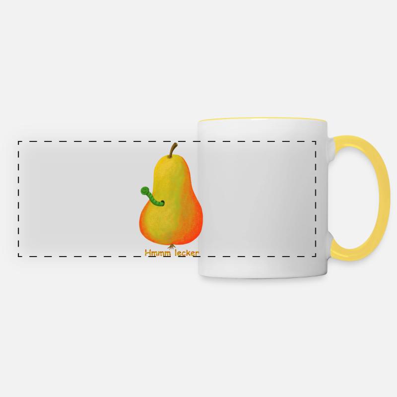 Pear Fruit - Panoramic Mug - white/yellow