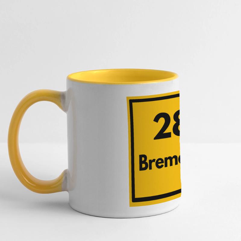 OLD POSTCODE POSTCODE RETRO 2850 BREMERHAVEN HAFEN Panoramic Mug