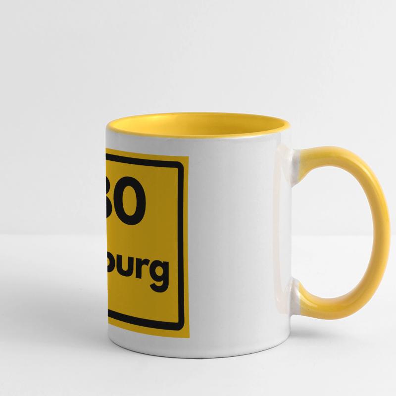 OLD POSTCODE POSTCODE RETRO 3180 WOLFSBURG Panoramic Mug
