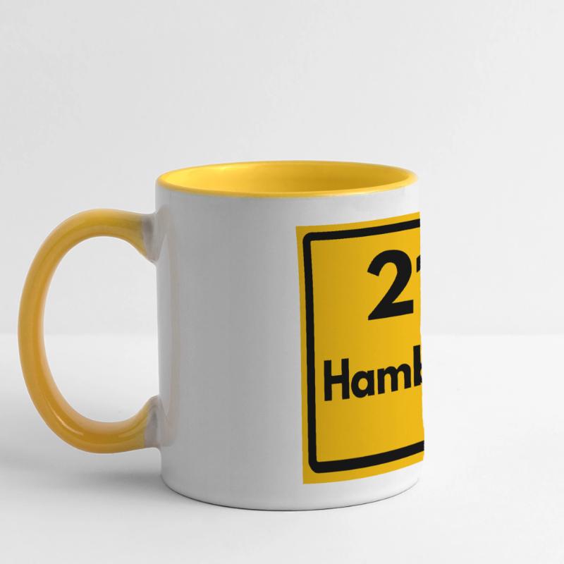 OLD POSTCODE POSTCODE RETRO 2101 HAMBURG 96 HEIMAT Panoramic Mug