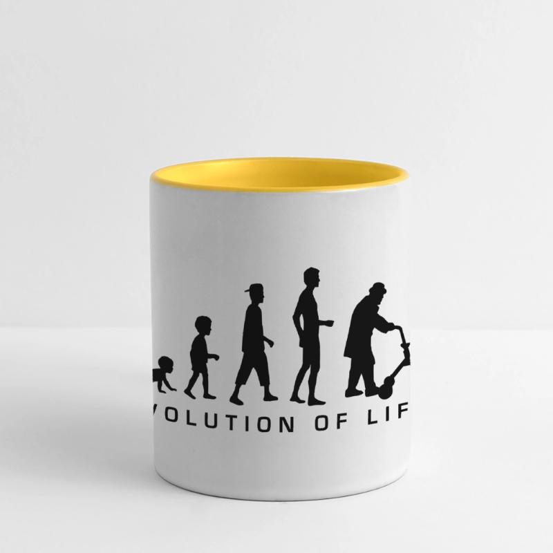 evolution_life_man_b Mug panoramique contrasté et blanc