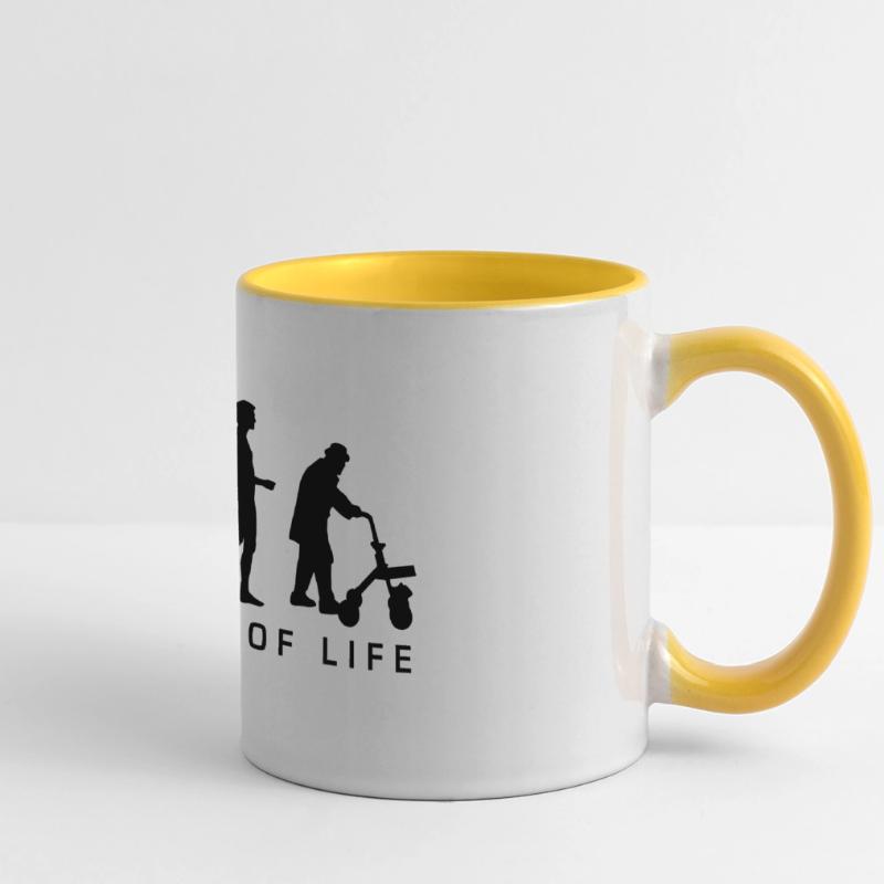 evolution_life_man_b Mug panoramique contrasté et blanc