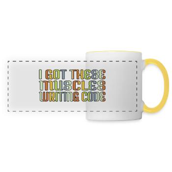 programming language birthday present computer - Panoramatasse - Weiß/Gelb - Vorne