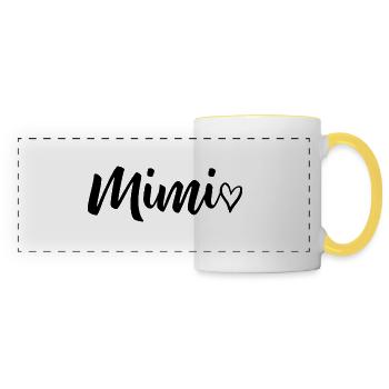 Mimi - gift grandma grandmother birthday - Panoramic Mug - white/yellow - Front