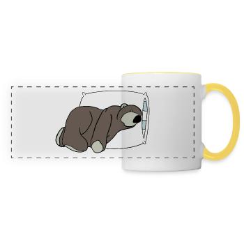 All sleepy - Panoramic Mug - white/yellow - Front