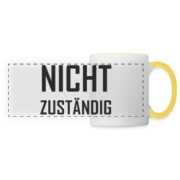Lustige Beamte - nicht zuständig Verwaltung & Amt - Panoramatasse - Weiß/Gelb - Vorne