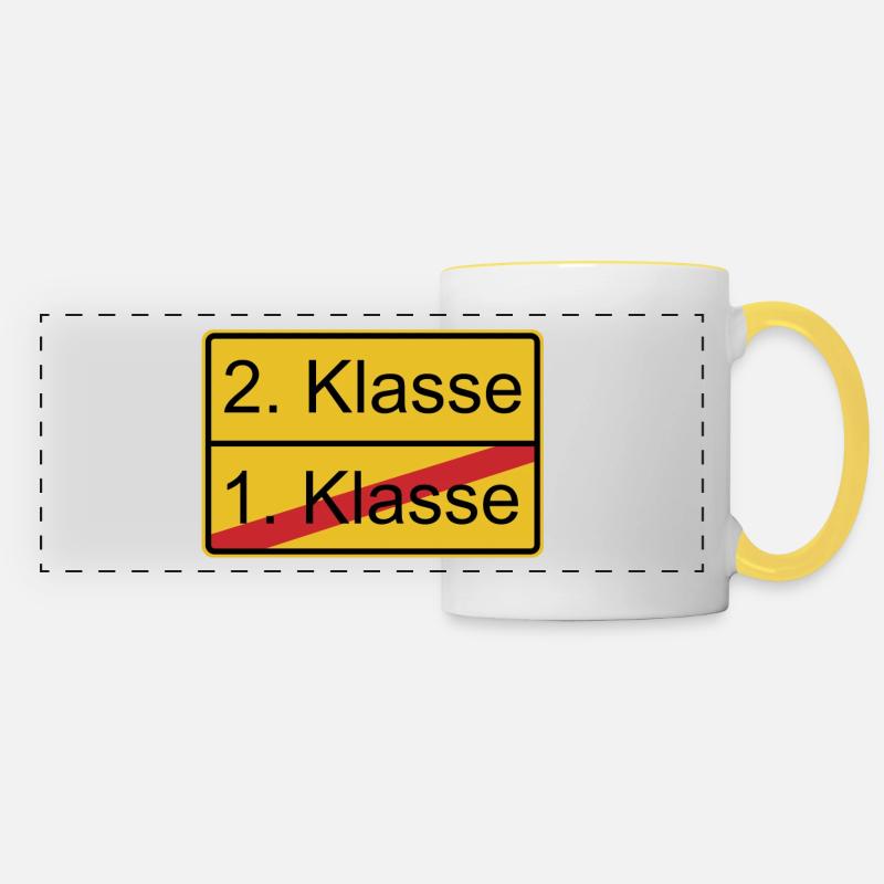 2. Klasse nicht 1. Klasse - Panoramatasse - Weiß/Gelb