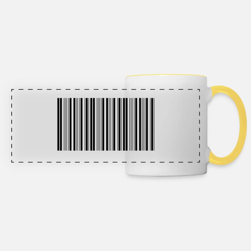 Barcode design - Panoramic Mug - white/yellow