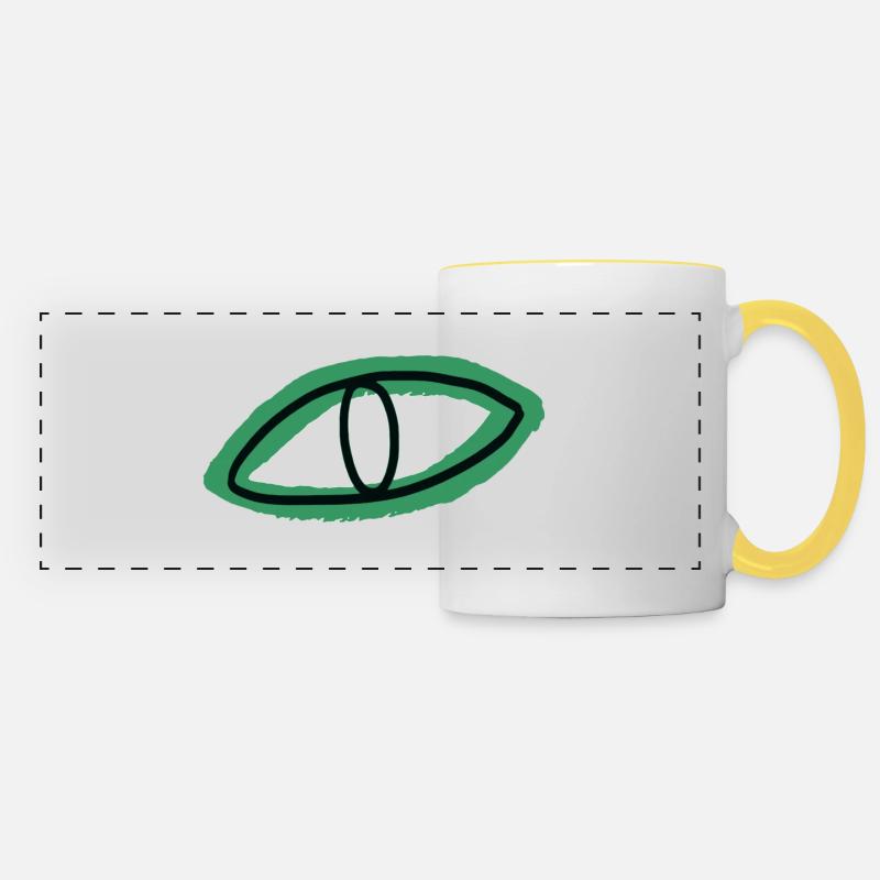 Eye - Panoramic Mug - white/yellow
